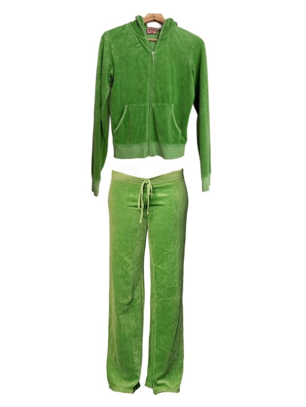 🍏 y2k vintage juicy coutour prep school velour tracksuit set 🍏